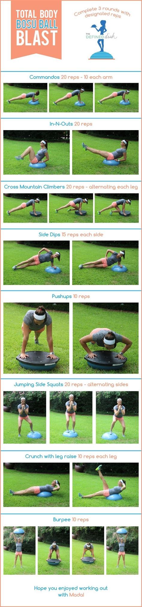 Bosu Ball Workout By Bettie Bosu Ball Workout Bosu Workout Ball