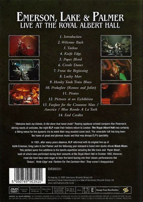 Emerson Lake And Palmer Live At The Royal Albert Hall Dvd