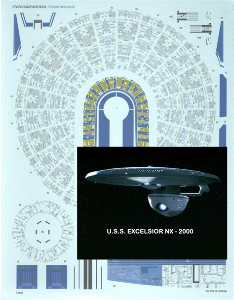 Aztec Decals For The Star Trek Execelsior 1 1000 Scale Model Ebay