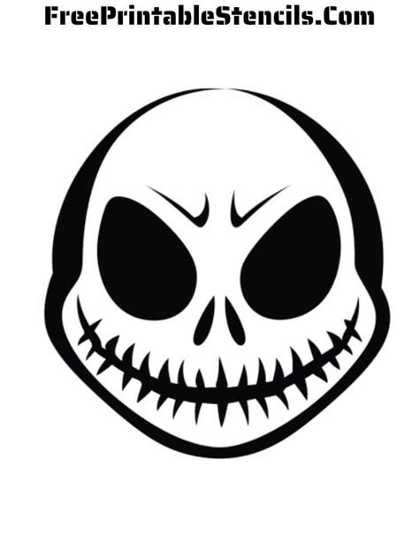 Free Printable Jack Skellington Face Stencils Free Printable Stencils