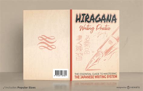 Hiragana Japanese Writing Book Cover Design Vector Download