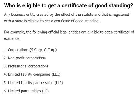 What Is A Certificate Of Good Standing How To Obtain Online