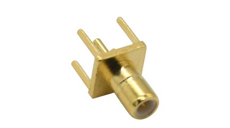 Rnd 205 01504 Rnd Rf Connector Smb Brass Plug Straight 50ohm Through Hole Soldering