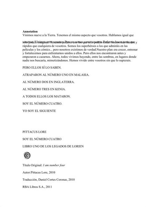 Pdf Lore Pittacus Legados De Lorien Soy El Numero Cuatro