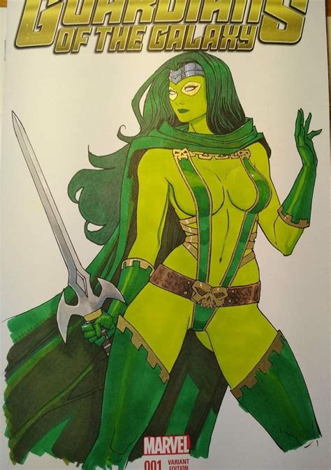 Splash Page Comic Art For Sale Artwork Gamora Sketch Cover By