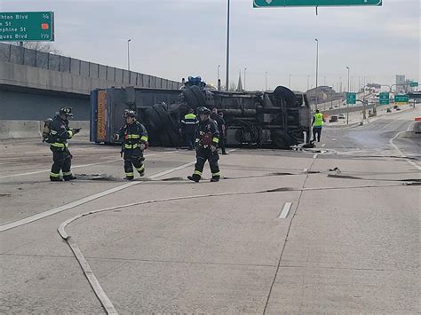 Rollover Crash I 25 Ramps Closed To I 70 Due To Trash Truck Rollover