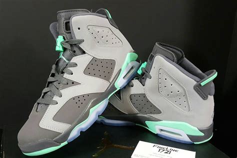 Air Jordan 6 GS Grey Green Glow - Sneaker Bar Detroit