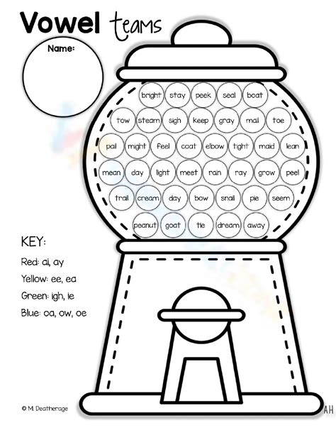 Short Vowels Team And Long Vowels Team Worksheet