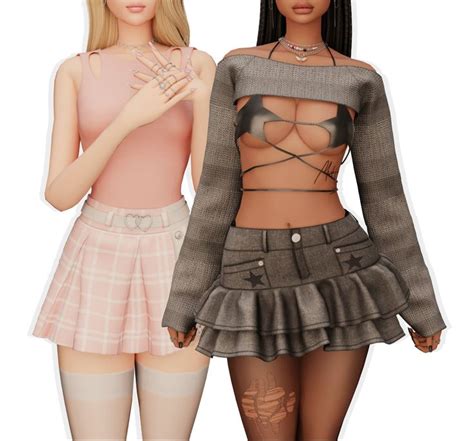 Amala Shrug And Tank Top Sims Cc Sims Clothing Sims Mods