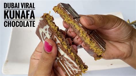 Dubai Viral Kunafa Chocolate Recipe Viral Chocolate Recipe