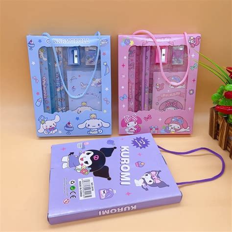 Jual PENSIL SET SANRIO KUROMI CHINAMOROL MELODY SET ALAT TULIS 6 IN 1