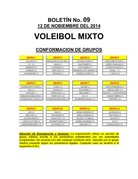 Voleibol Mixto Educación Bogotá