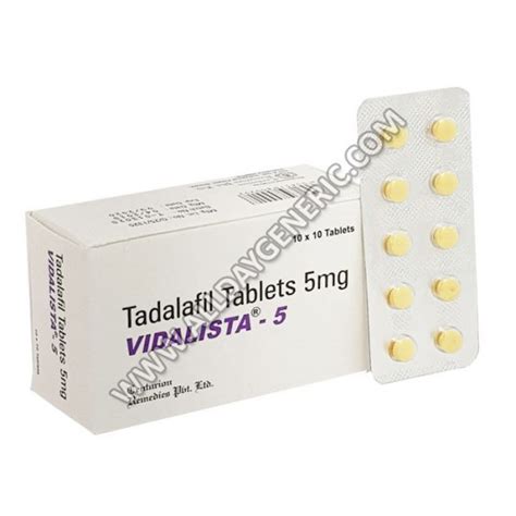 Tadalafil 5 mg (Vidalista 5 mg) - Uses, Side Effects, Interactions, Warnings