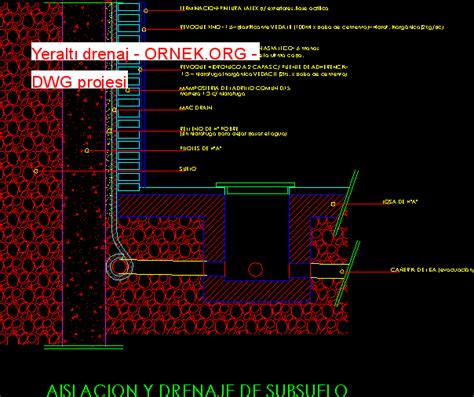 Yeralt Drenaj Dwg Projesi Autocad Projeler Hot Sex Picture