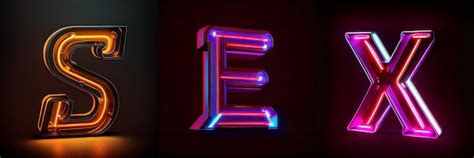 Premium Ai Image Sex Text Neon Sign Wall Background Bright Light Pink Electric Lamp