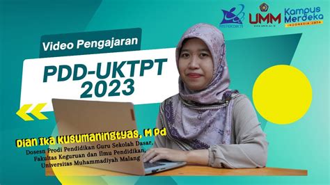 PDD UKTPT Bidang Pengajaran Dian Ika Kusumaningtyas M Pd Univ