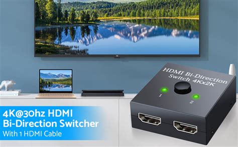 Przełącznik HDMI 4K eSynic HDMI dwukierunkowy przełącznik 1 w 2 lub 2