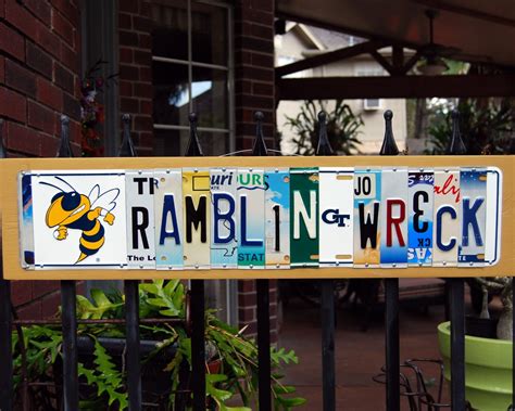 Ramblin Wreck With Logo Georgia Tech Yellowjackets License Etsy