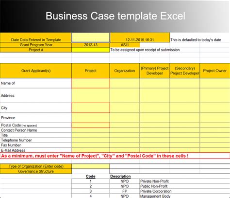 12 Business Case Excel Template Excel Templates Vorlagen Beispiel Riset