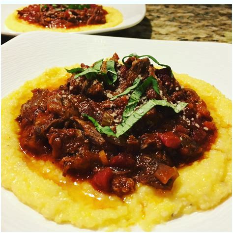 Braised Beef Ragu Over Creamy Polenta EverPresentMama