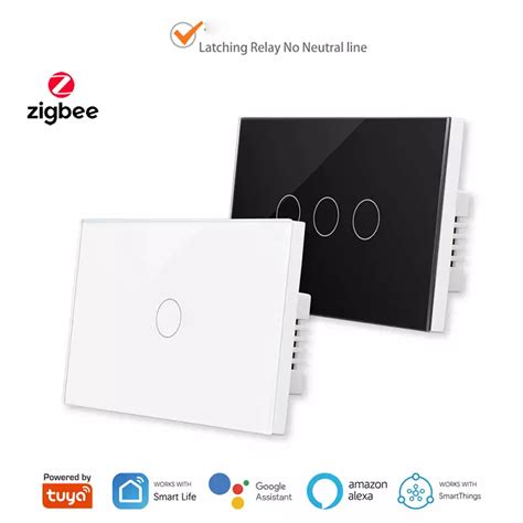 Tuya Wifi Smart Wall Touch Light Switch Us Standard 1234 Gang Tempered Glass Panel Wireless