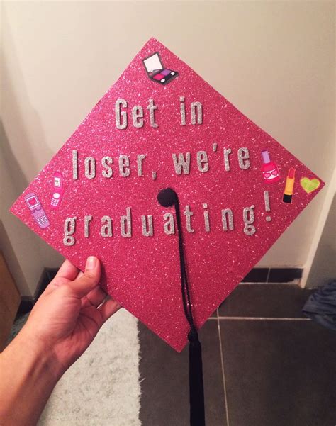 Graduation Cap Mean Girls Pink College Vcu Diy Sparkle Graduation Diy Creative