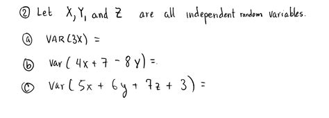 Solved Let X Y And Z Are All Independent Random