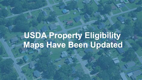 BREAKING NEWS USDA Property Eligibility Maps Have Been Updated