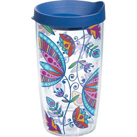 Tervis Blue Bohemian Tumbler Wrap With Lid 16 Oz Shop Cups