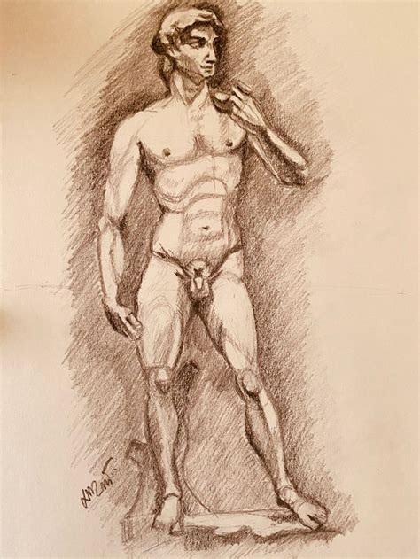 A Drawing Of A Naked Man Holding A Baseball Bat In His Right Hand And