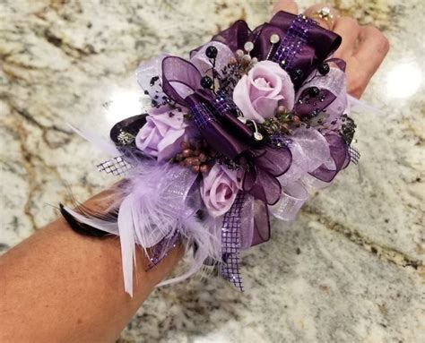 Eggplant Purple And Lavender Corsage Set From Hen House Designs