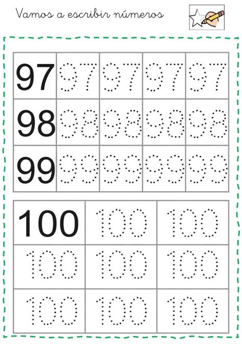 Aprendemos A Escribir Los Números Del 1 Al 100