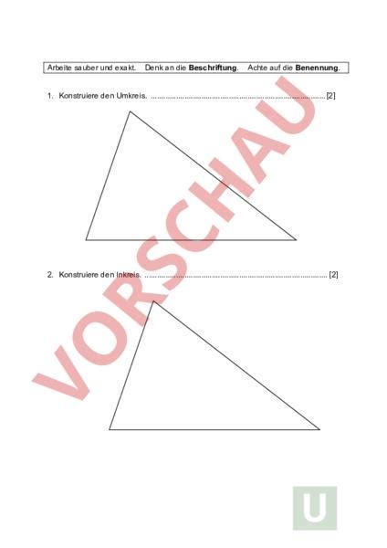 Arbeitsblatt Lu Geometrie Gemischte Themen