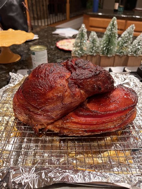 Smoked And Maple Glazed Ham On My Grilla Chimp Thanks Malcom For The