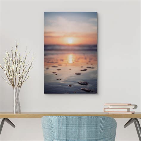 IDEA4WALL Coastal Beach Sunrise On The Beach Ocean Artwork Coastal