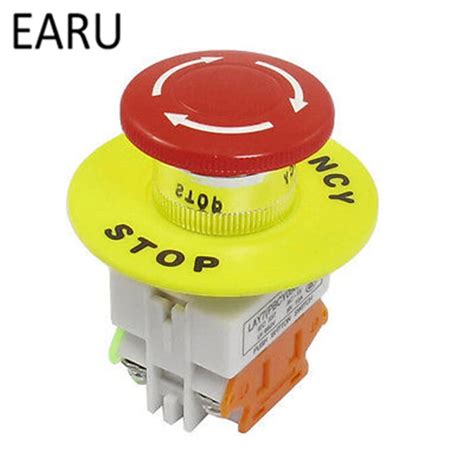 Business And Industrial Waterproof Emergency Stop Push Button Switch Station 660v 1no 1nc Red