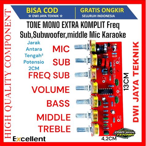 Jual Tone Control Mono EXTRA KOMPLIT Subwofer Midel Mic Zera Shopee