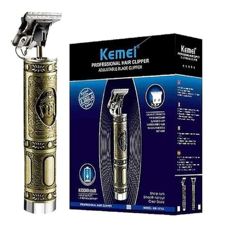 Trimmer kemei km 1974 a dourado apara e desenha bivolt Máquina de