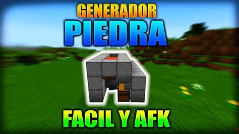 Generador De Piedra Facil Y Afk Para Minecraft Youtube