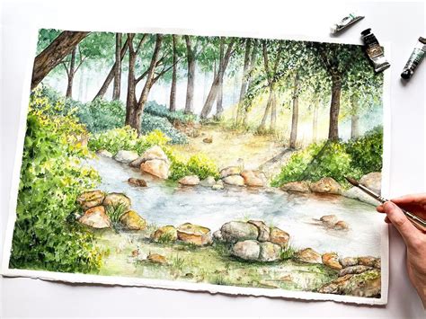 Watercolor Forest Painting Gallery | Watercolour inspiration ...