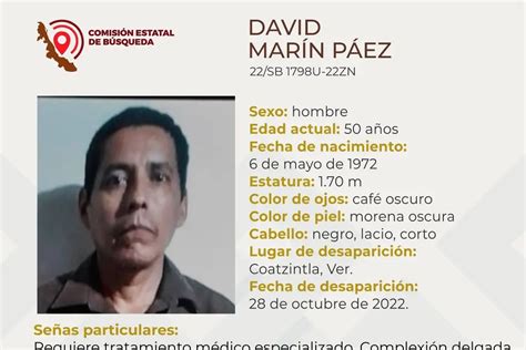 Piden Ayuda Para Localizar A Hombre Desaparecido Al Norte De Veracruz