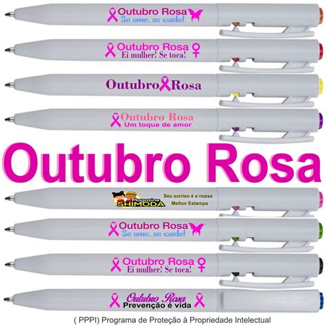 20 Canetas Personalizadas Outubro Rosa Brindes Lembrancinhas Shopee