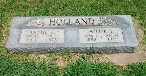 Lettie C Hewitt Holland M Morial Find A Grave