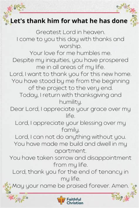 Prayer For A New Home To Live House Cleansing And Dedication