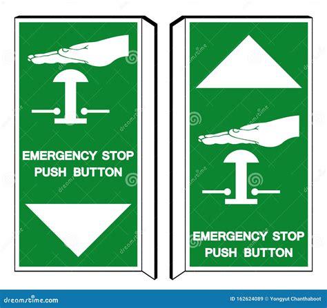 Emergency Stop Push Button Symbol Sign, Vector Illustration, Isolate on ...