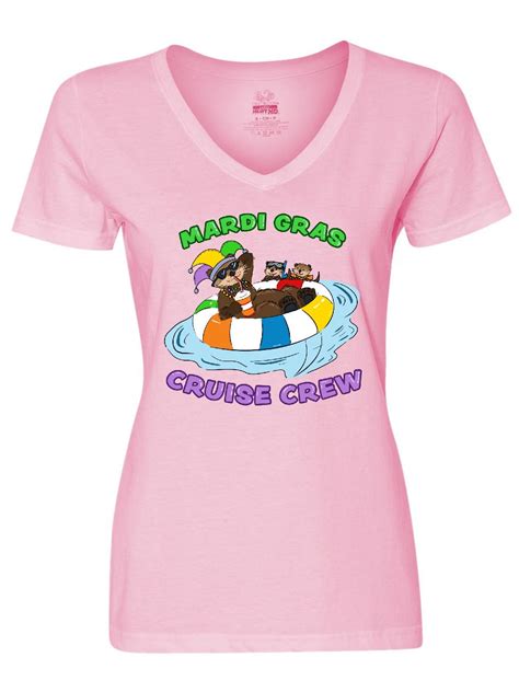 Inktastic Mardi Gras Cruise Crew With Cute Otter In Water Tube Women S