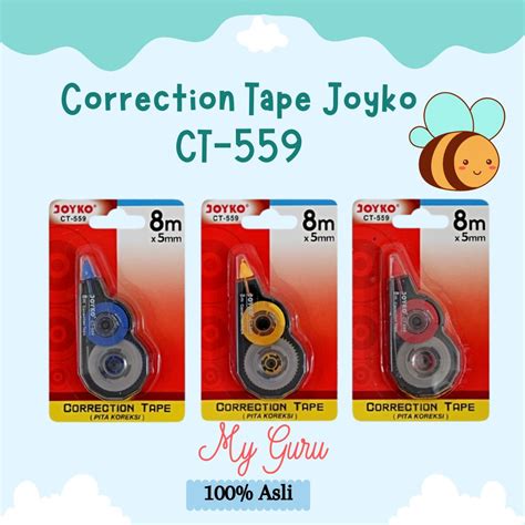 Jual PCS CORRECTION TAPE TIP X ROLL JOYKO CT 559 8 METER Shopee