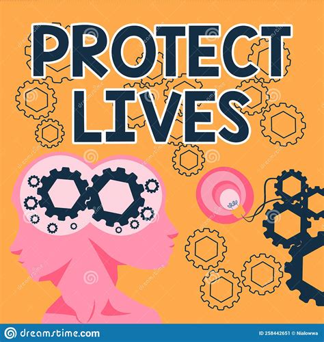 Text Sign Showing Protect Lives Business Concept To Cover Or Shield