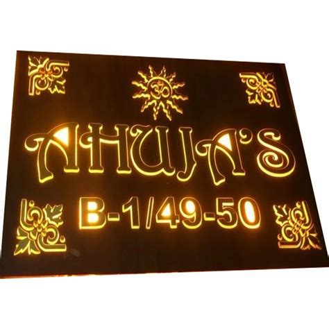 Rectangle Acrylic LED Sign Board For Advertisement At Rs 350 Sq Ft In