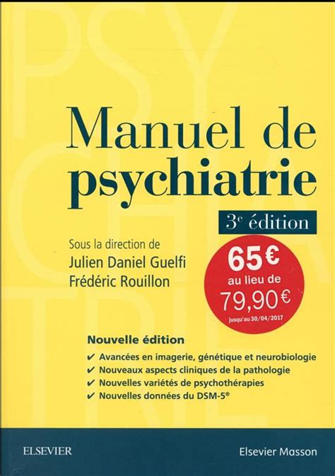 psychiatrie Manuel de psychiatrie 3e édition pdf gratuit